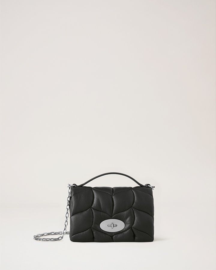Tiny Softie bag in Black Pillow Effect Nappa Leather