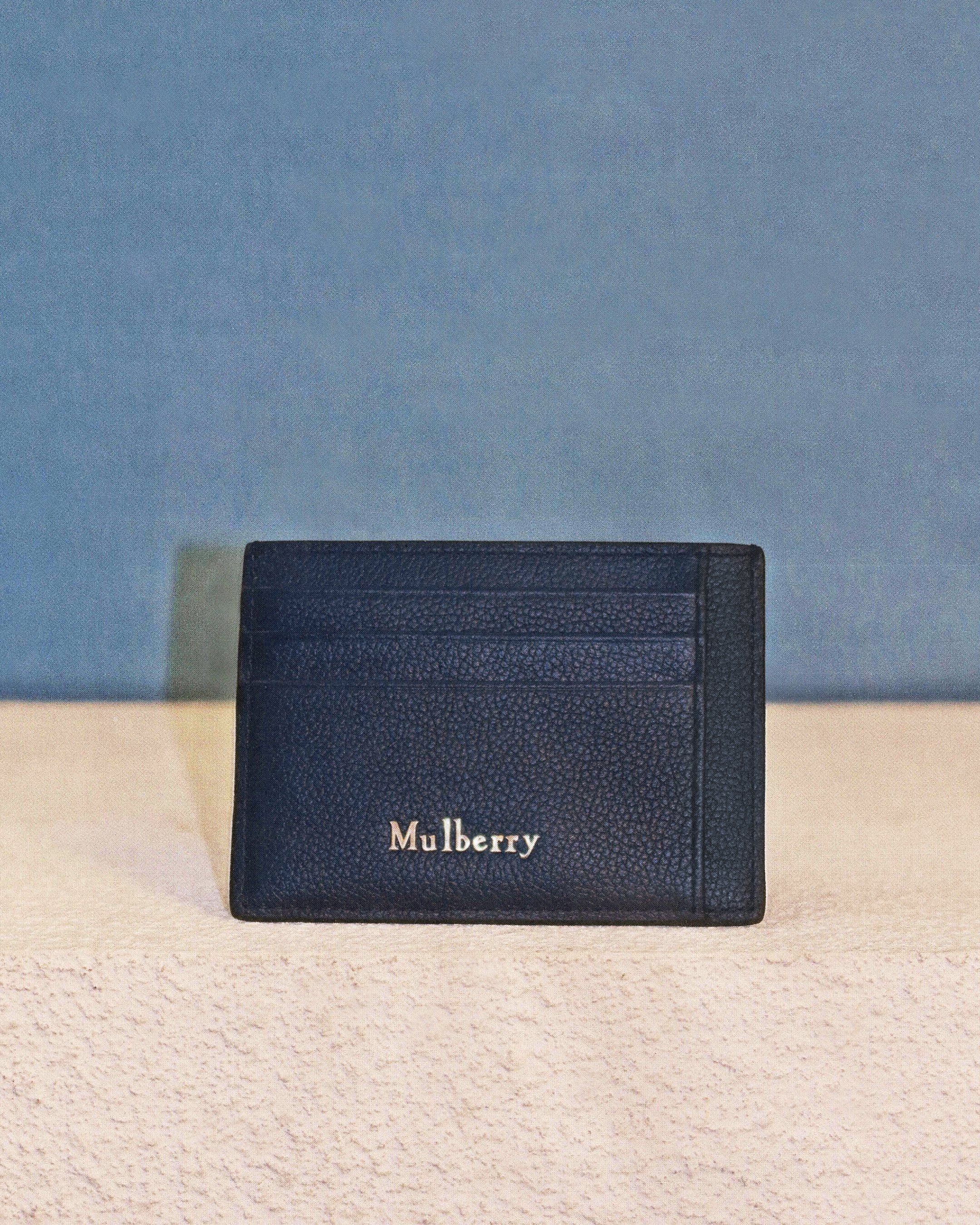 Mulberry Farringdon cardholder in navy leather