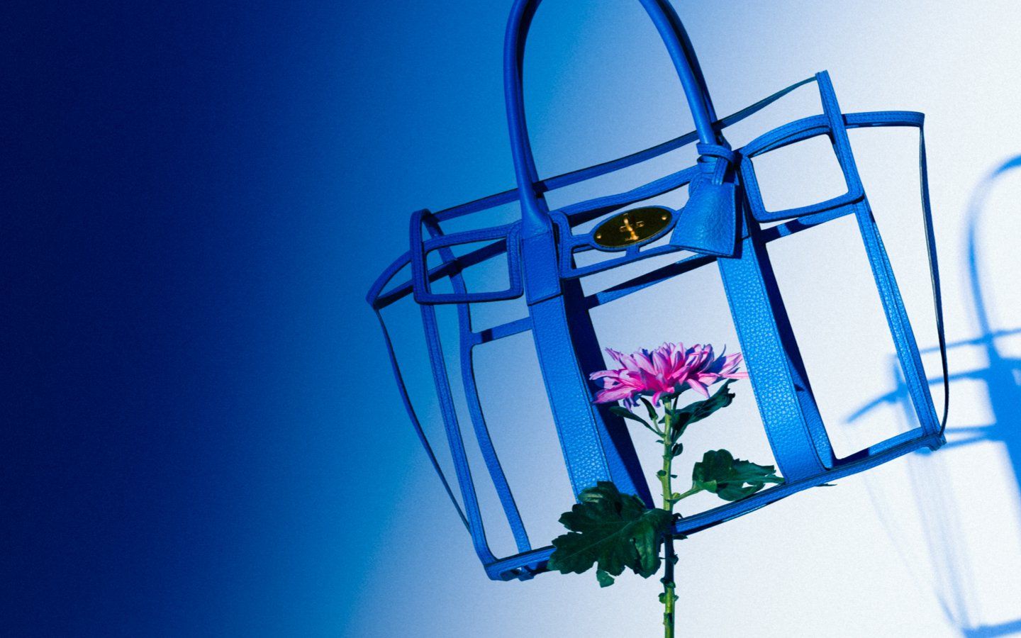 Blue and transparent Mulberry handbag