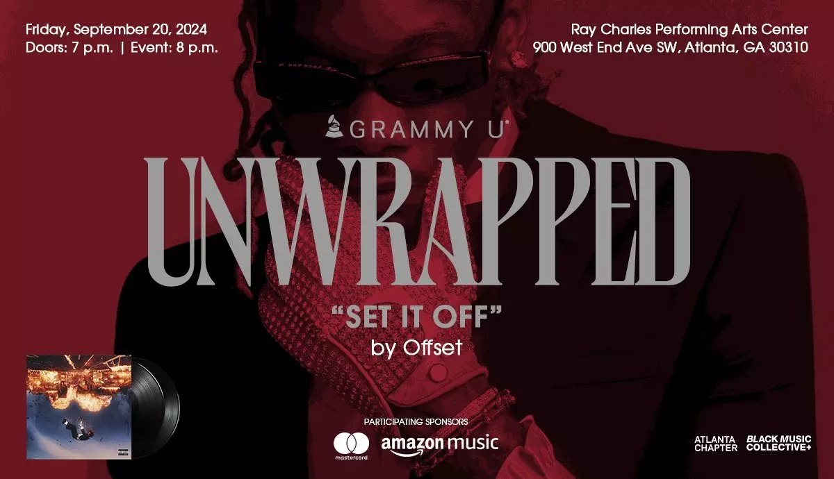 GRAMMY U Unwrapped: Offset To Explore The Creative Vision Behind 'SET IT OFF' On September 20 In Atlanta