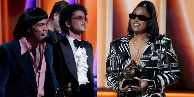 Watch Silk Sonic Open the 2022 Grammys With “777”