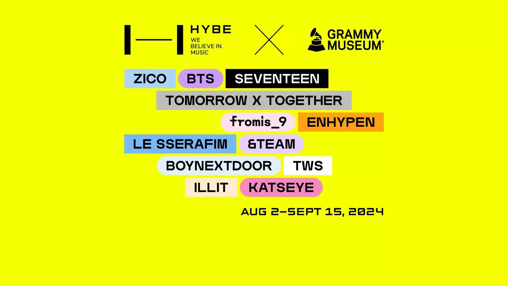 GRAMMY Museum Partners With HYBE For New K-Pop Exhibit 'HYBE: We Believe In Music' Opening Aug. 2