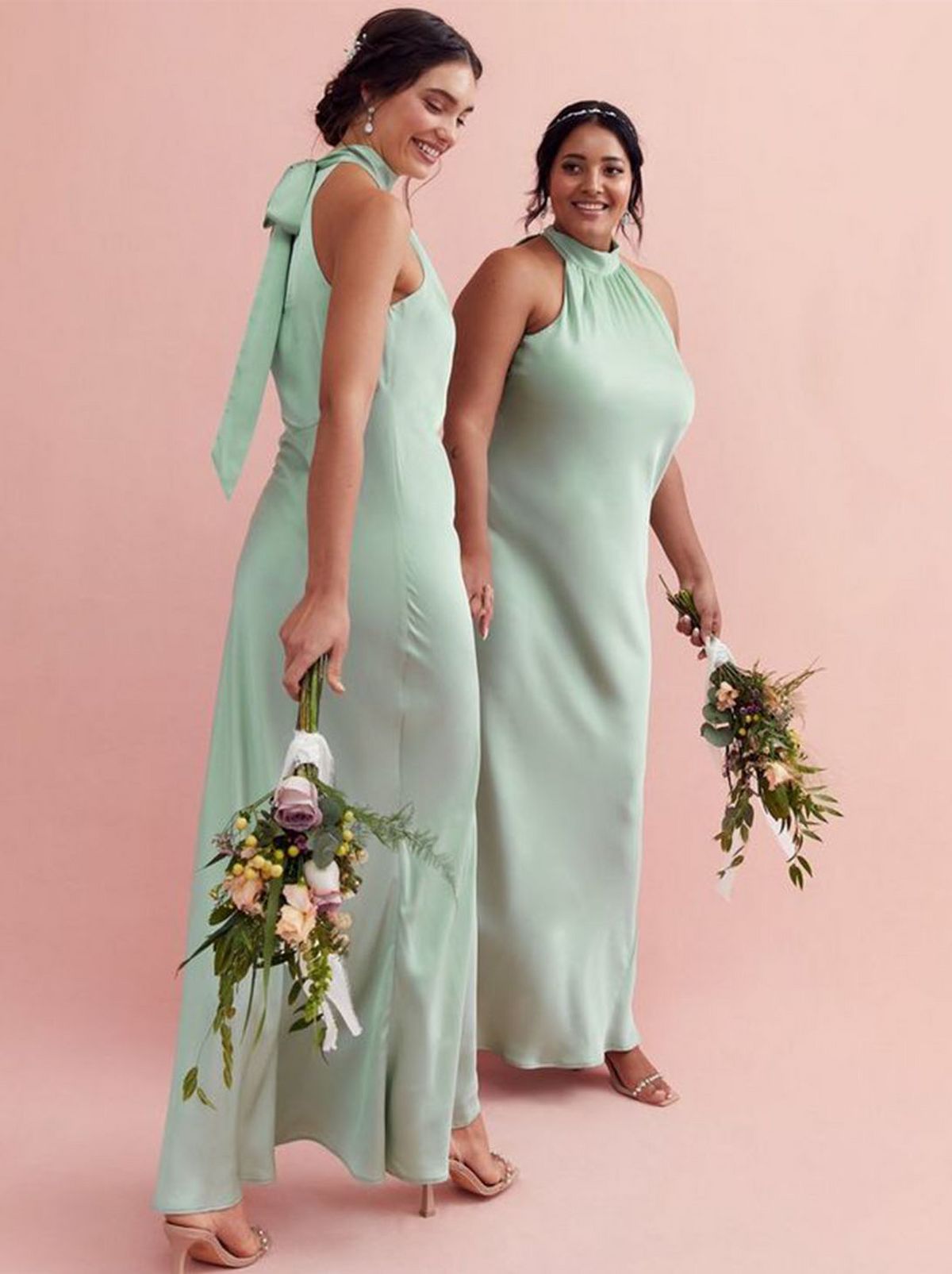 Pastel green bridesmaid dresses on sale uk