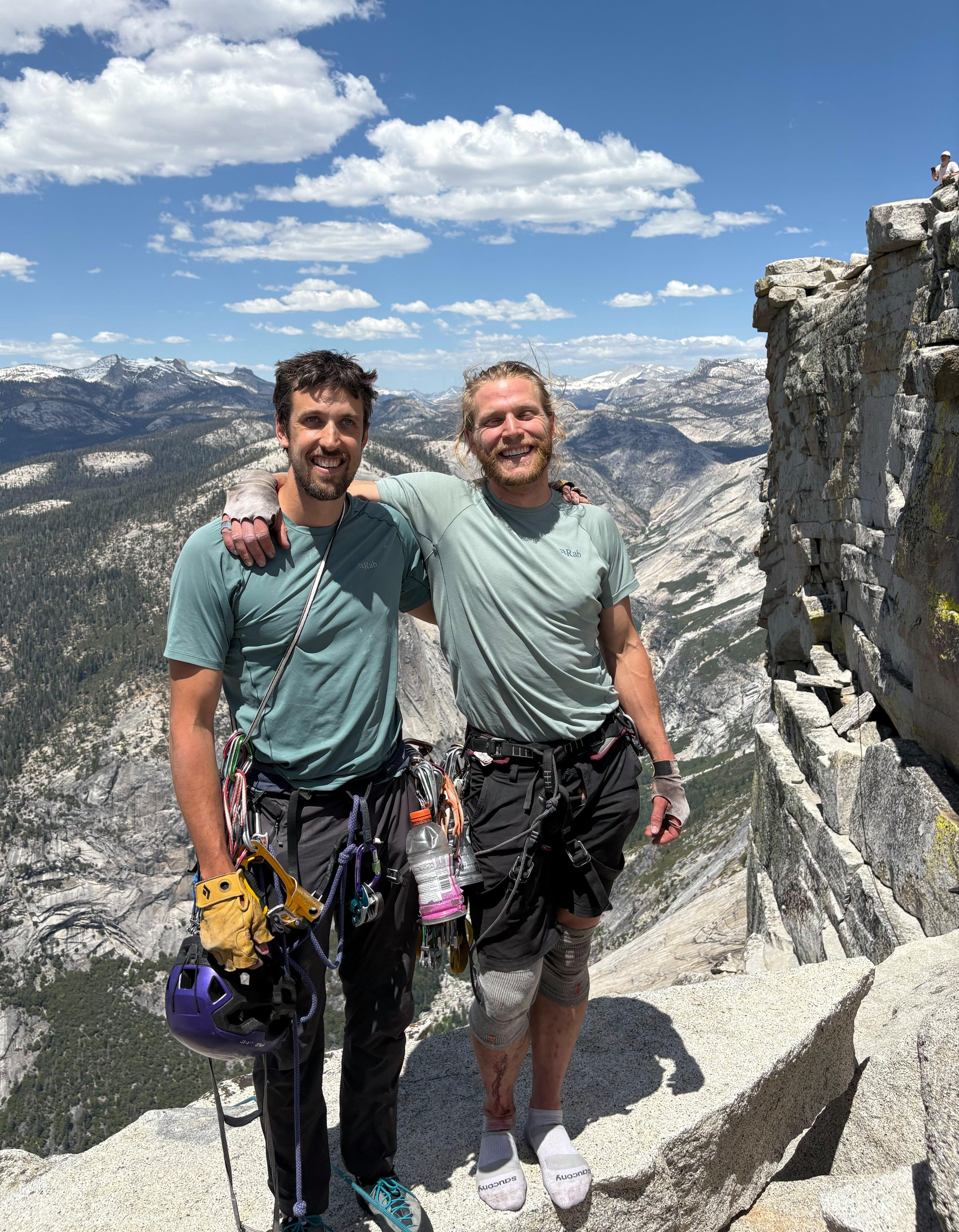 On the Summit of Half Dome 22 hours after starting Mount Watkins. 