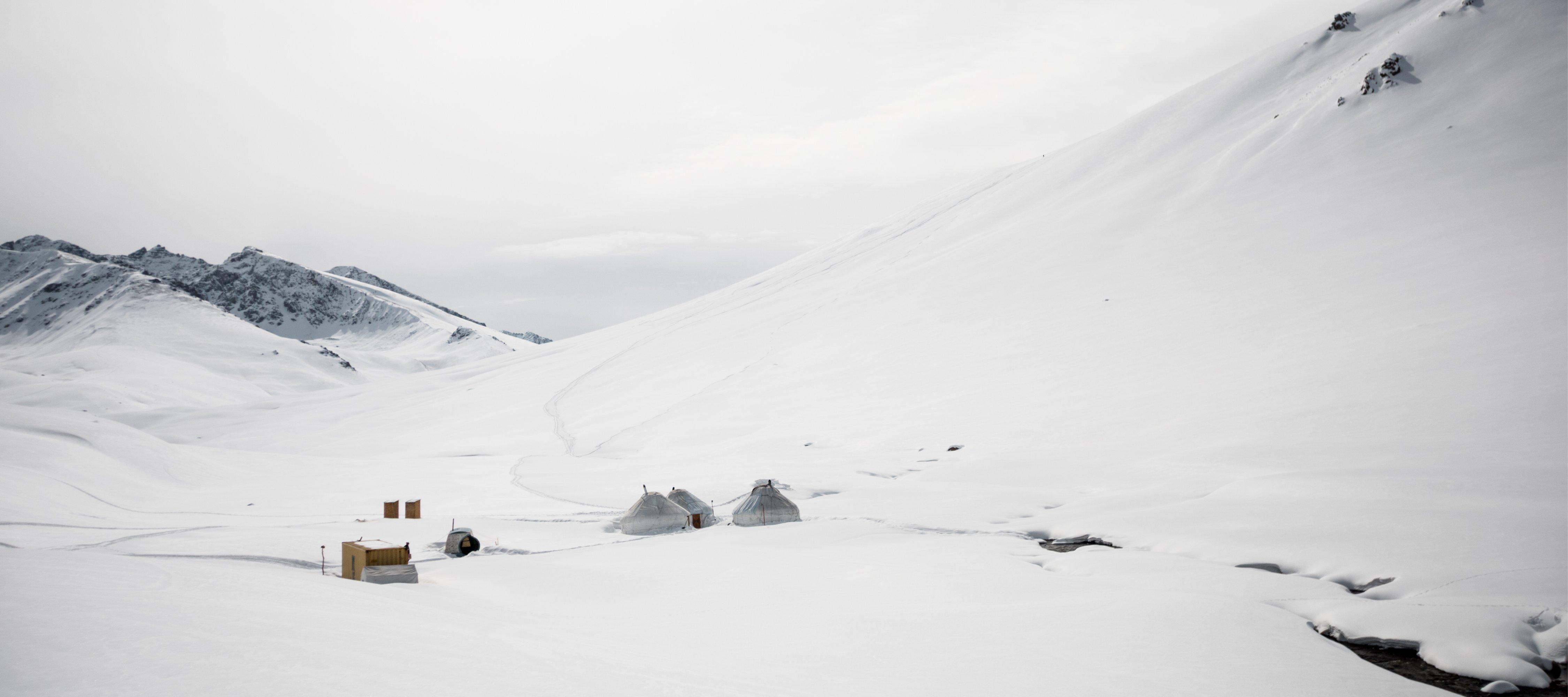 Tents in the snow