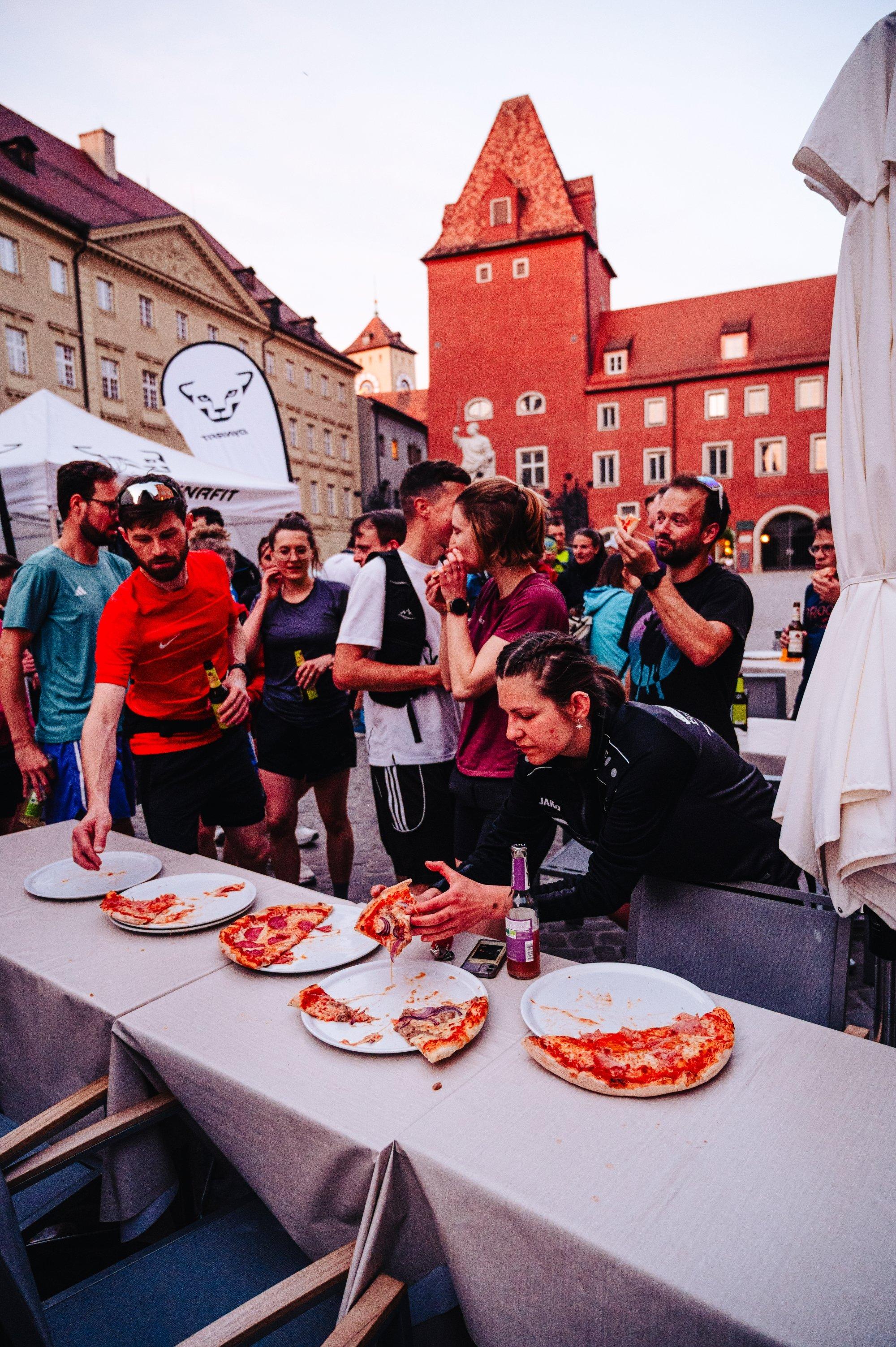 After run pizza