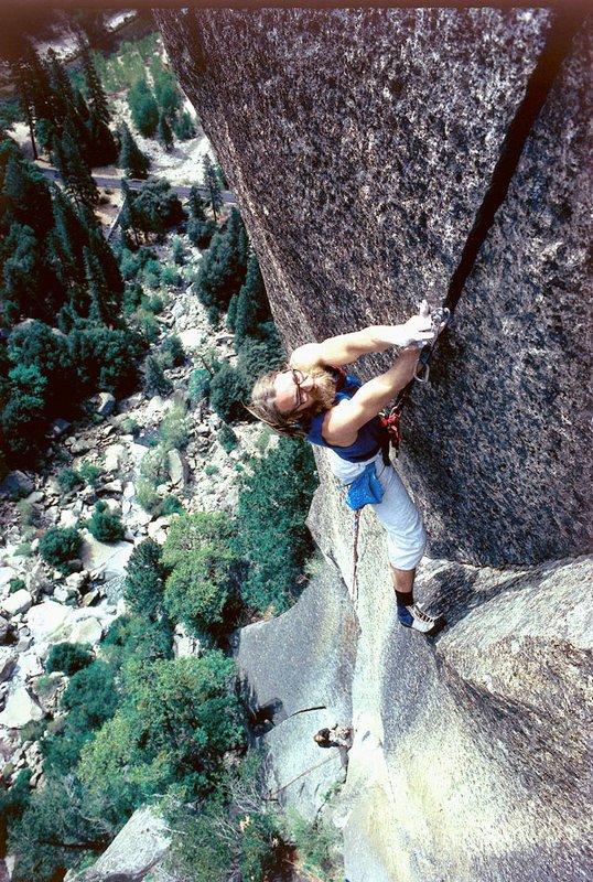 Ray Jardine first ascent 1977 of Phoenix 5.13a in Yosemite