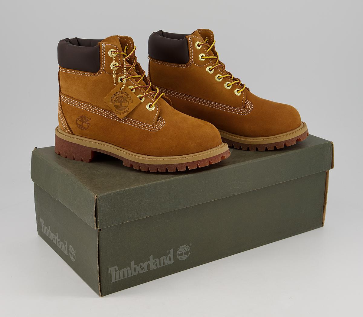Timberland 6 Inch Youth Classic Boots Wheat Nubuck - Unisex