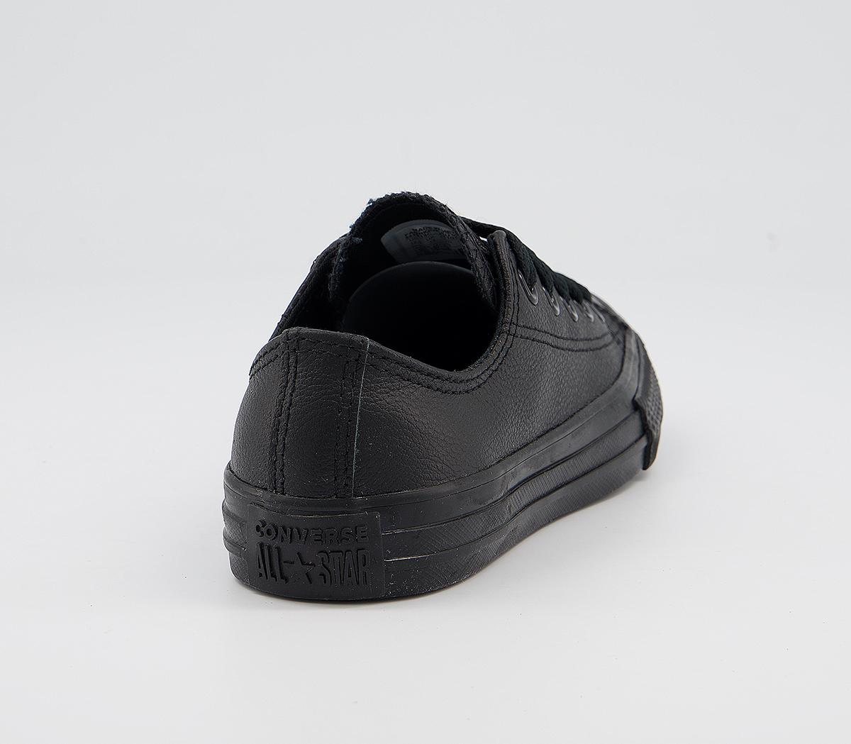 ConverseAll Star Ox Leather KidsBlack Mono
