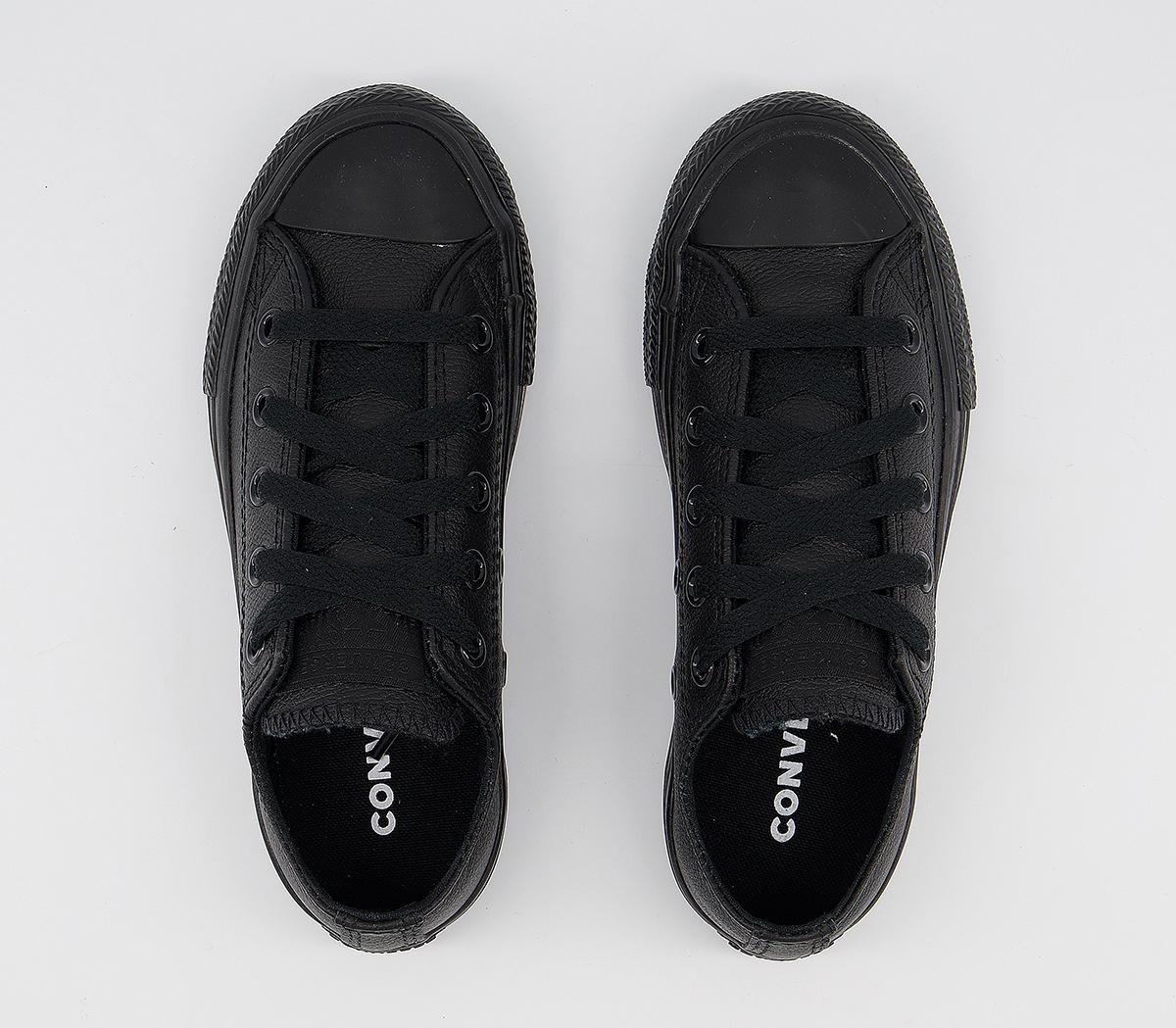 ConverseAll Star Ox Leather KidsBlack Mono