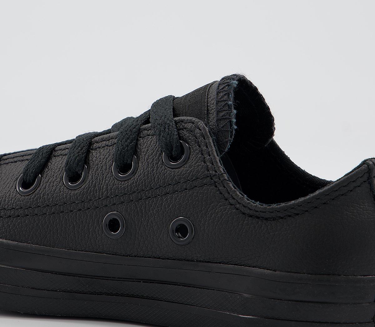 ConverseAll Star Ox Leather KidsBlack Mono