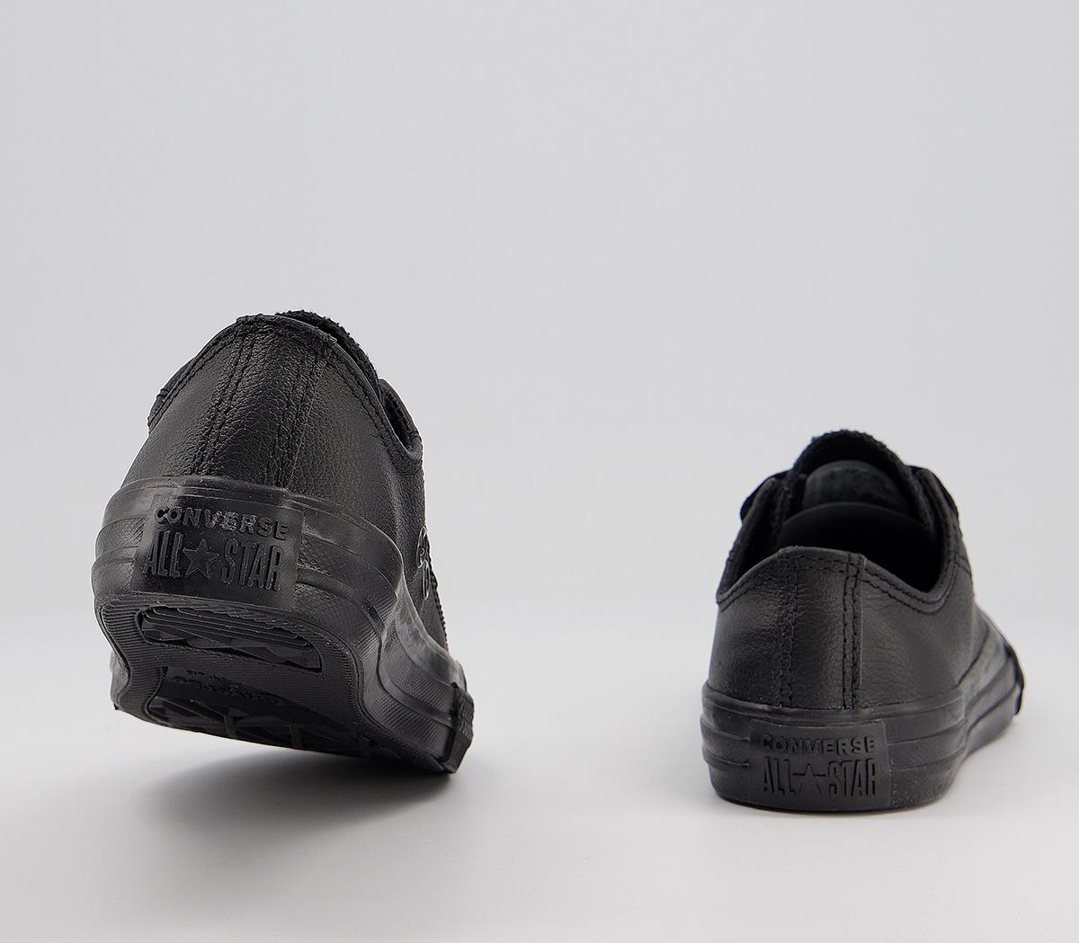 ConverseAll Star Ox Leather KidsBlack Mono