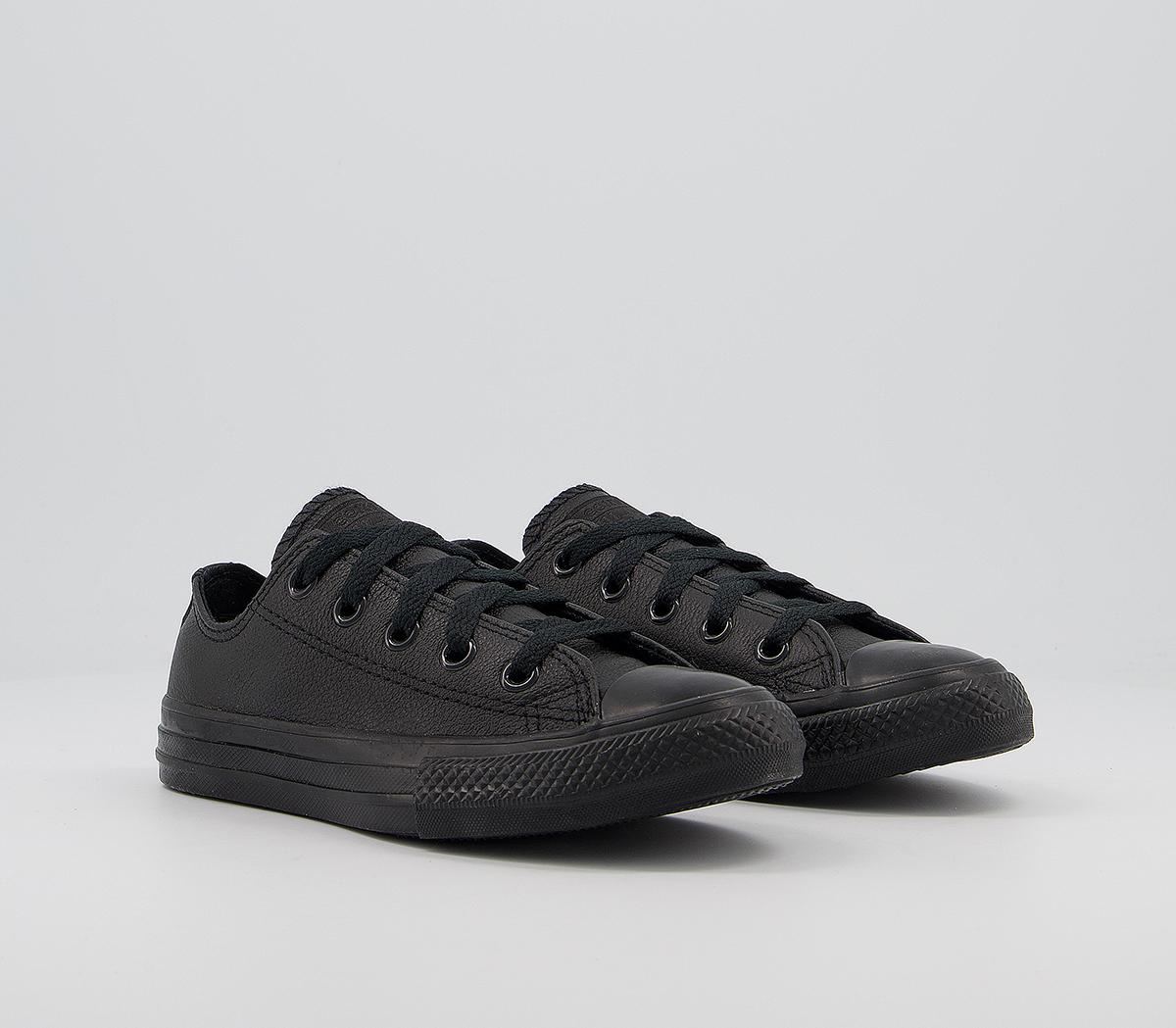 ConverseAll Star Ox Leather KidsBlack Mono