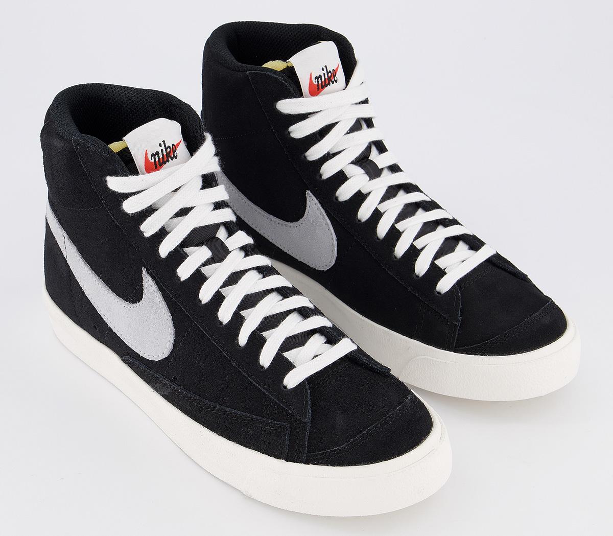 Nike Blazer Mid 77 Trainers Nike Blazer Mid 77 Trainers Black Pure Platinum Sail