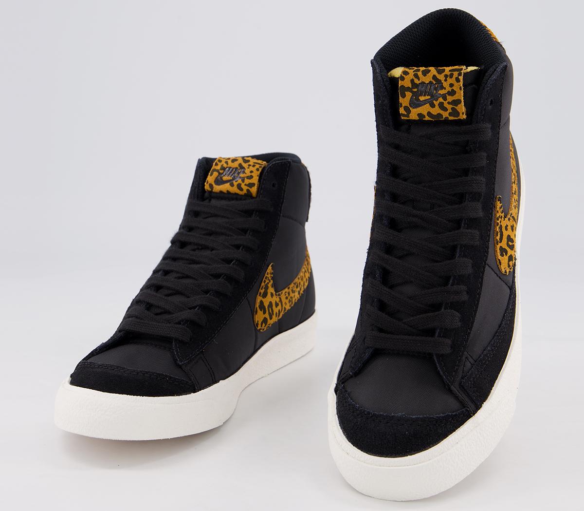 NikeBlazer Mid 77 TrainersBlack Chutney Sail Animal