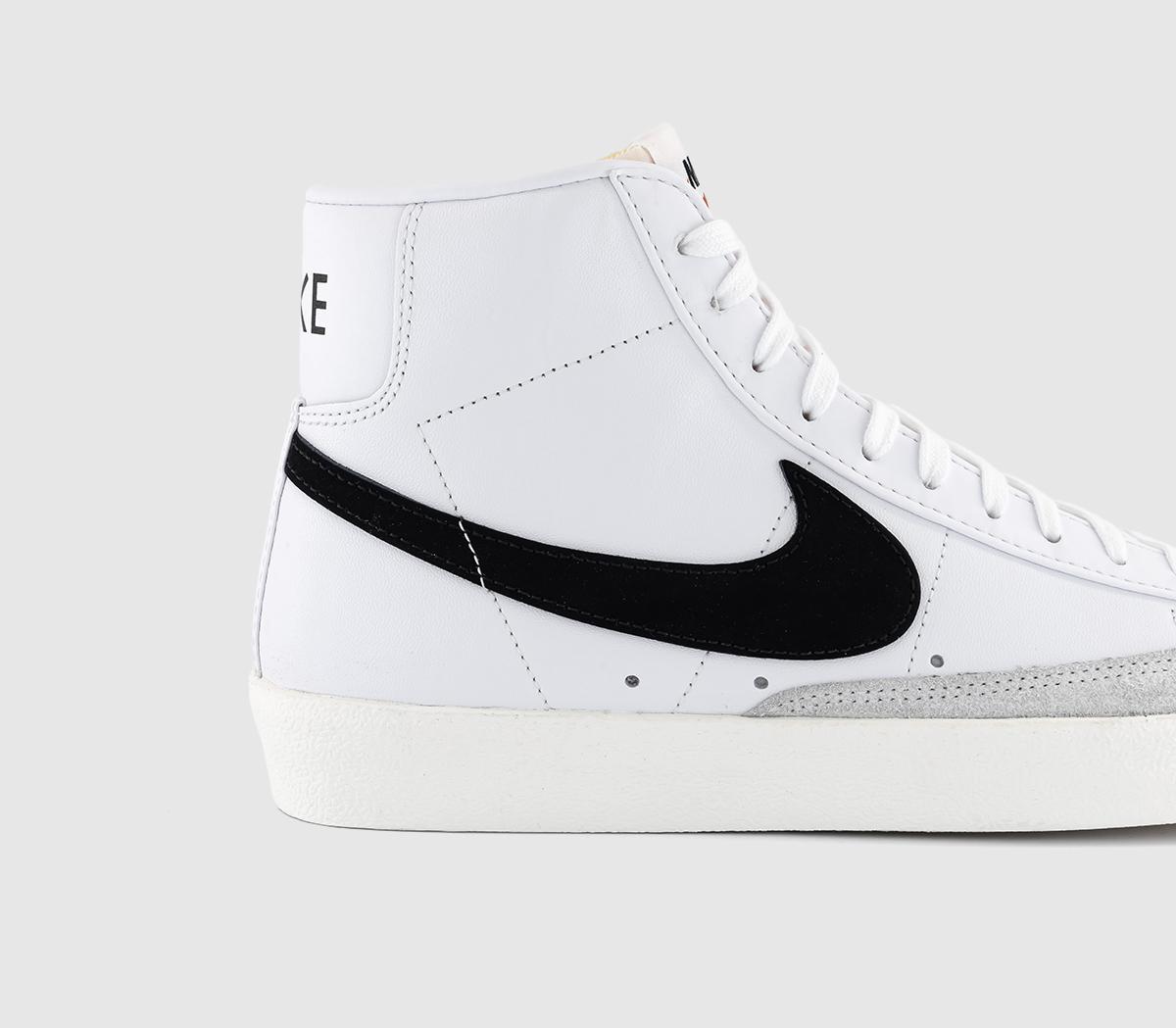 Nike Blazer Mid 77 Trainers White Black - Women's Trainers