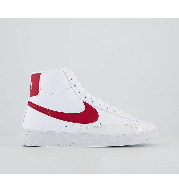 Nike Blazer Mid 77 Trainers WHITE GYM RED BLACK Rubber,White and Black,Black, Yellow and Red,White, Black and Grey,White