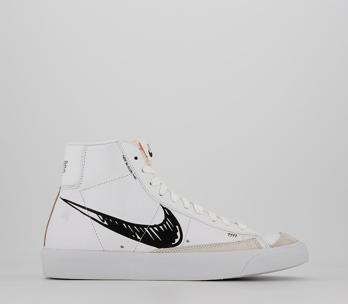 Nike blazer mid on sale 77 black scribble