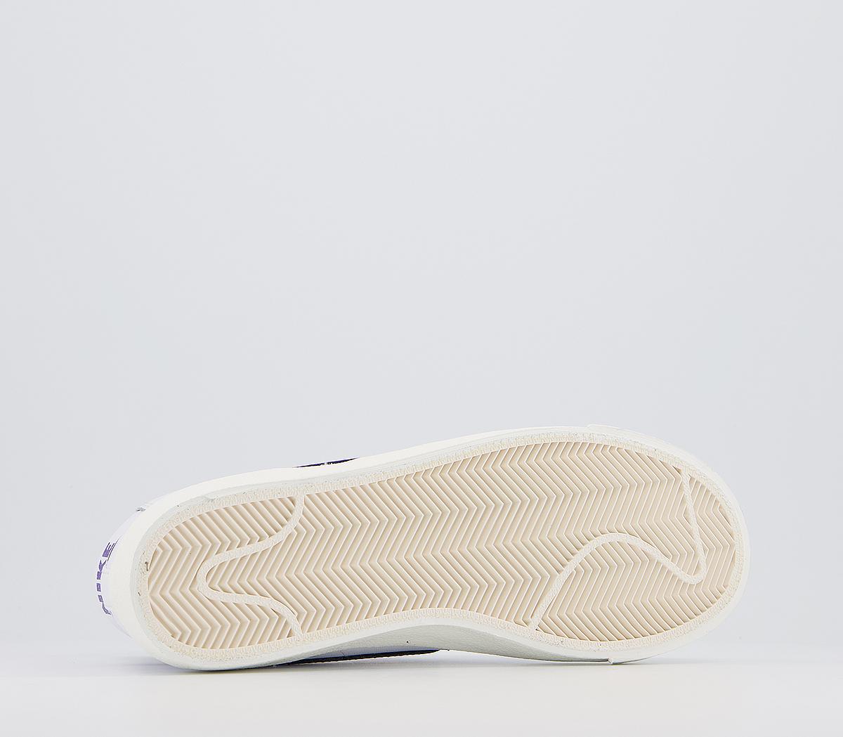 NikeBlazer Mid 77 TrainersWhite Voltage Purple Sail F