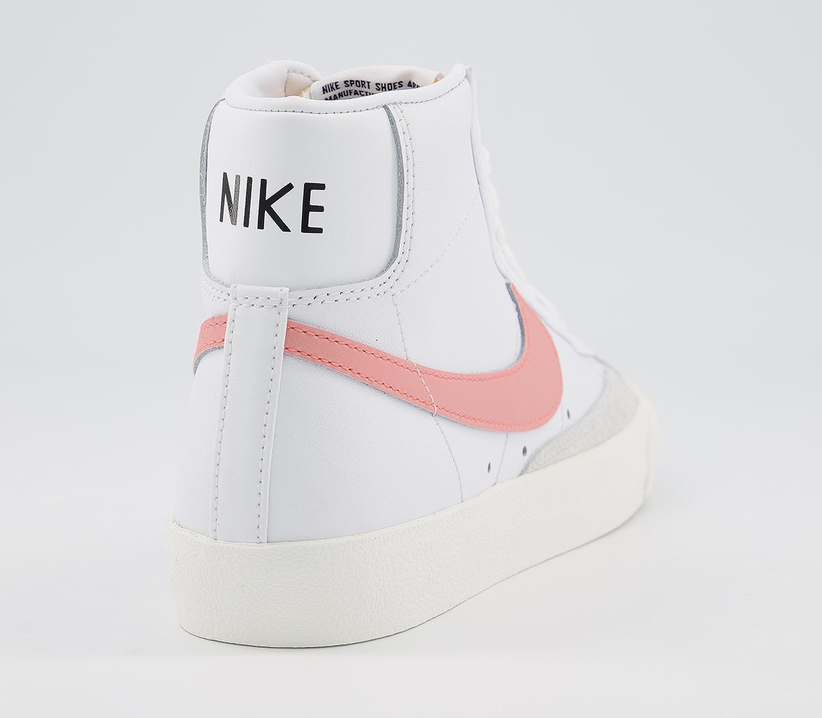 Nike Blazer Mid 77 Trainers White Atomic Pink White Hyper Crimson ...