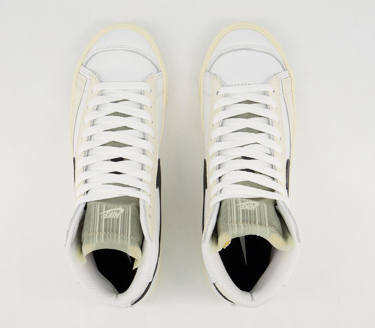 Nike Blazer Mid 77 Trainers Nike Blazer Mid 77 Trainers Summit White Black Pale Ivory Beach White