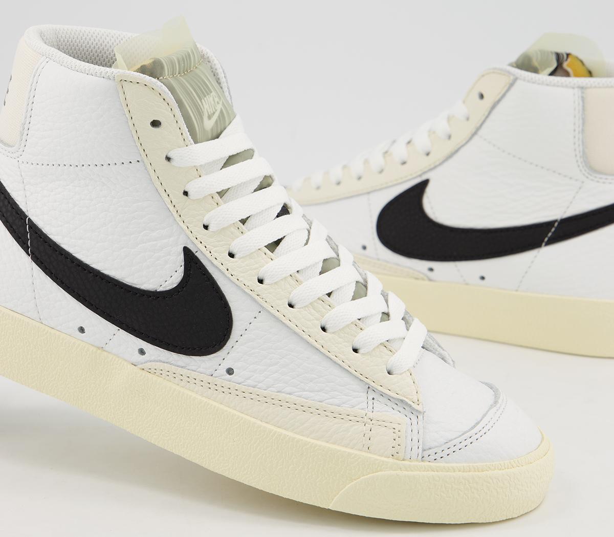 Nike Blazer Mid 77 Trainers Nike Blazer Mid 77 Trainers Summit White Black Pale Ivory Beach White
