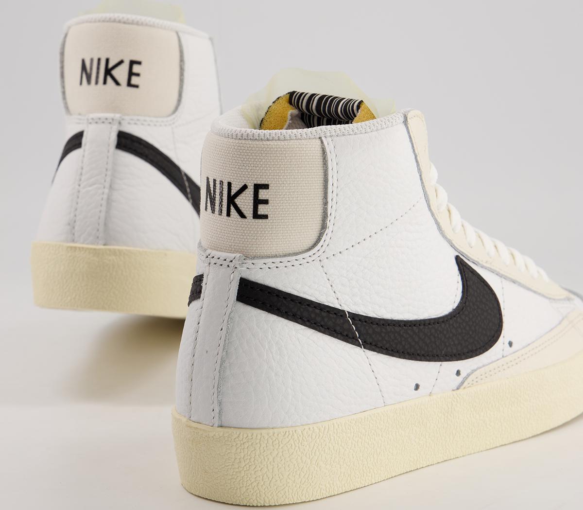 Nike Blazer Mid 77 Trainers Nike Blazer Mid 77 Trainers Summit White Black Pale Ivory Beach White
