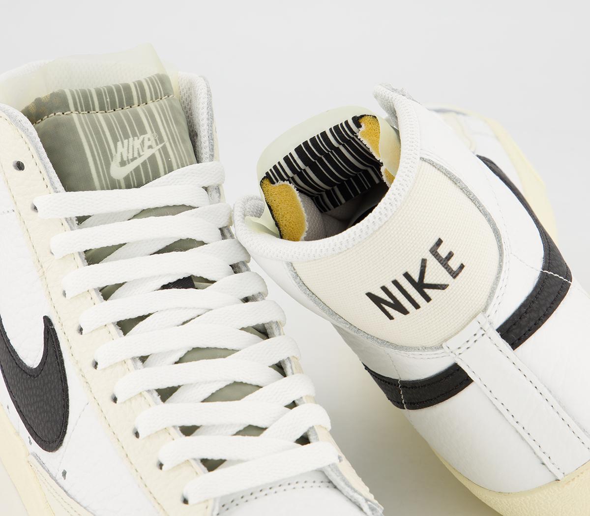 Nike Blazer Mid 77 Trainers Nike Blazer Mid 77 Trainers Summit White Black Pale Ivory Beach White