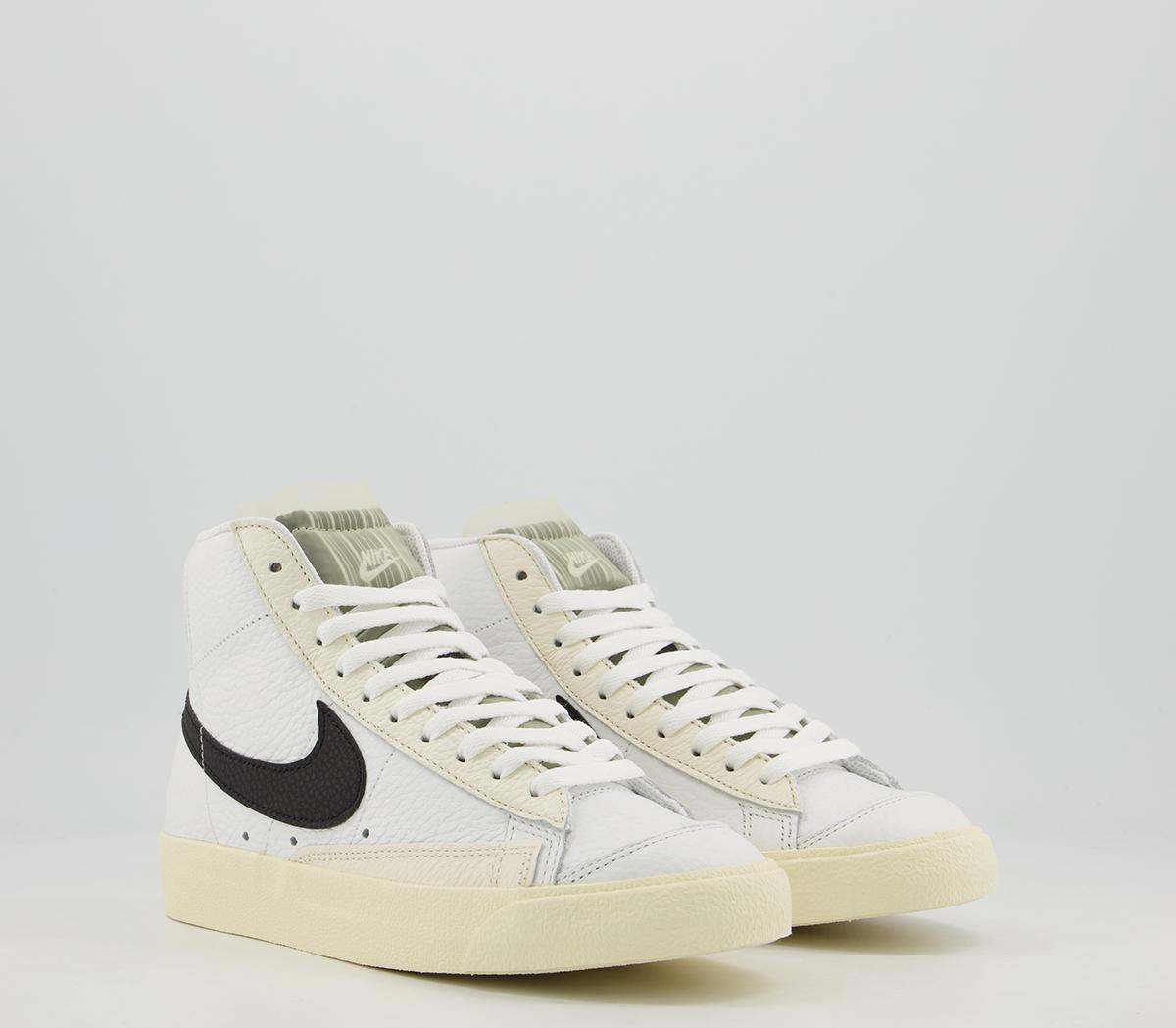 Nike Blazer Mid 77 Trainers Nike Blazer Mid 77 Trainers Summit White Black Pale Ivory Beach White