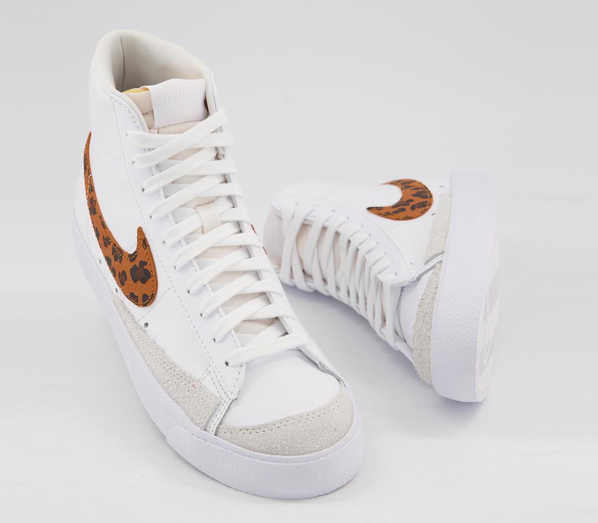 blazer mid 77 trainers white white leopard