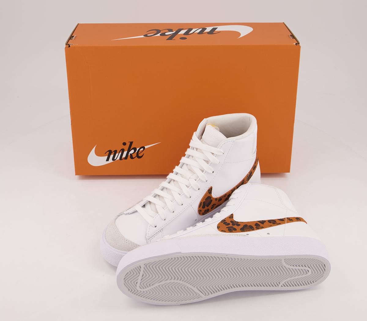 NikeBlazer Mid 77 TrainersWhite White Leopard