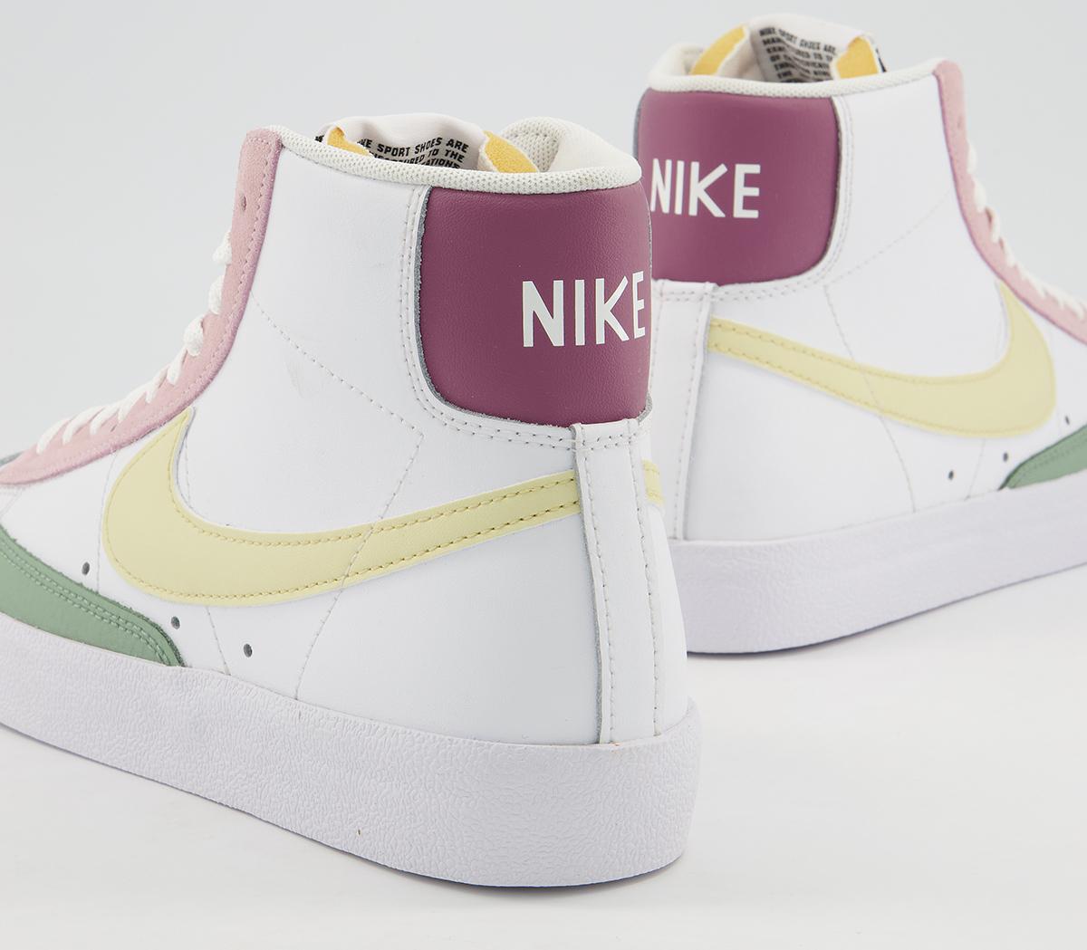 blazer mid 77 trainers white lemon drop regal pink
