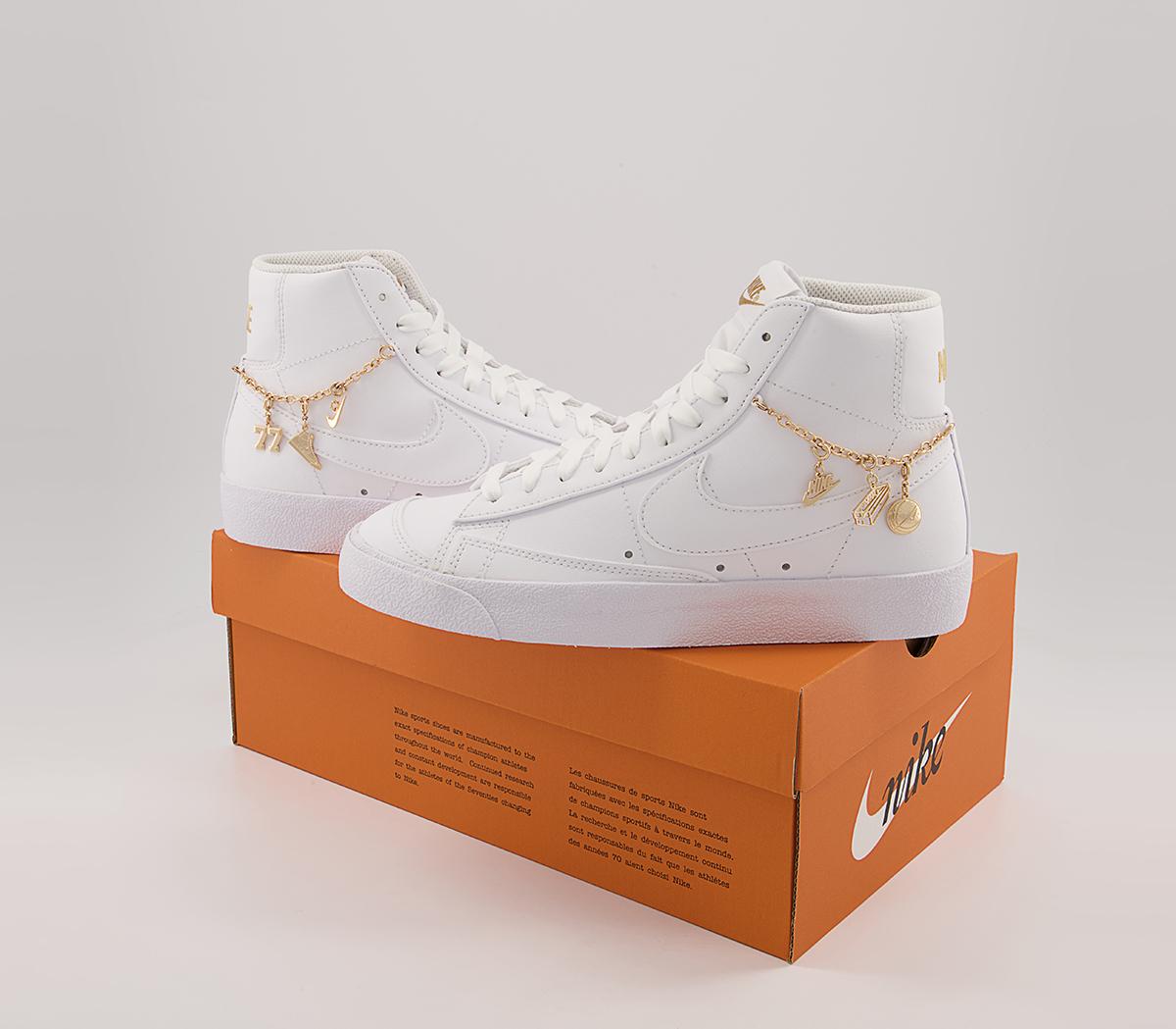 nike blazer mid white topaz gold