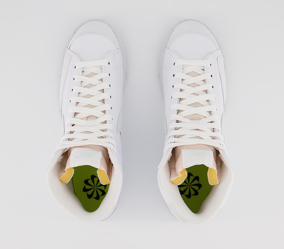 Nike Blazer Mid 77 Trainers Nike Blazer Mid 77 Trainers White Barely Green