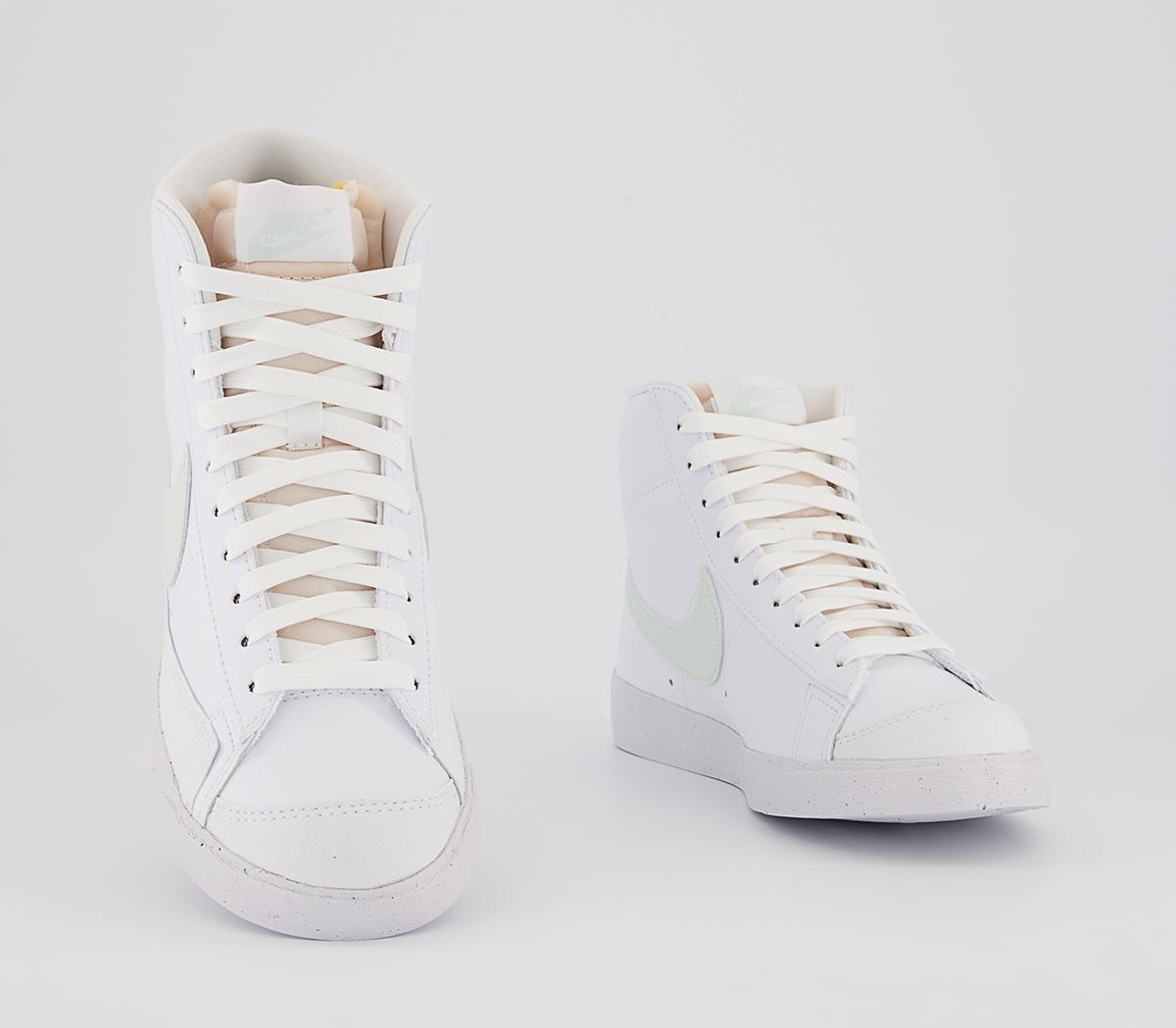 Nike Blazer Mid 77 Trainers Nike Blazer Mid 77 Trainers White Barely Green