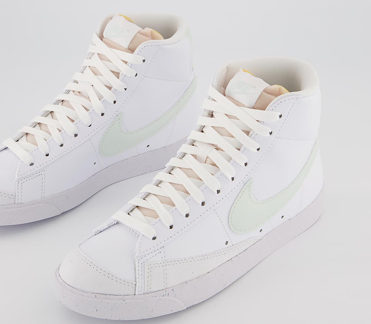 Nike Blazer Mid 77 Trainers Nike Blazer Mid 77 Trainers White Barely Green