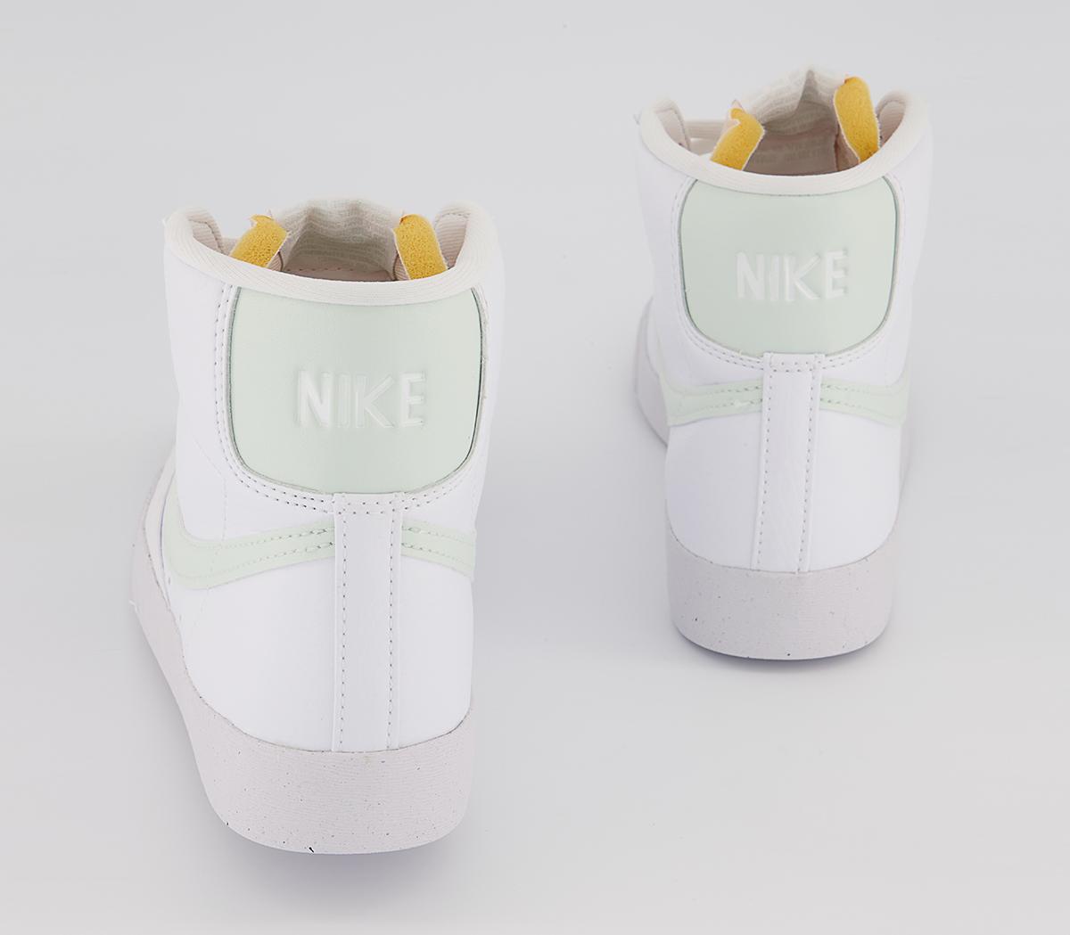 Nike Blazer Mid 77 Trainers Nike Blazer Mid 77 Trainers White Barely Green
