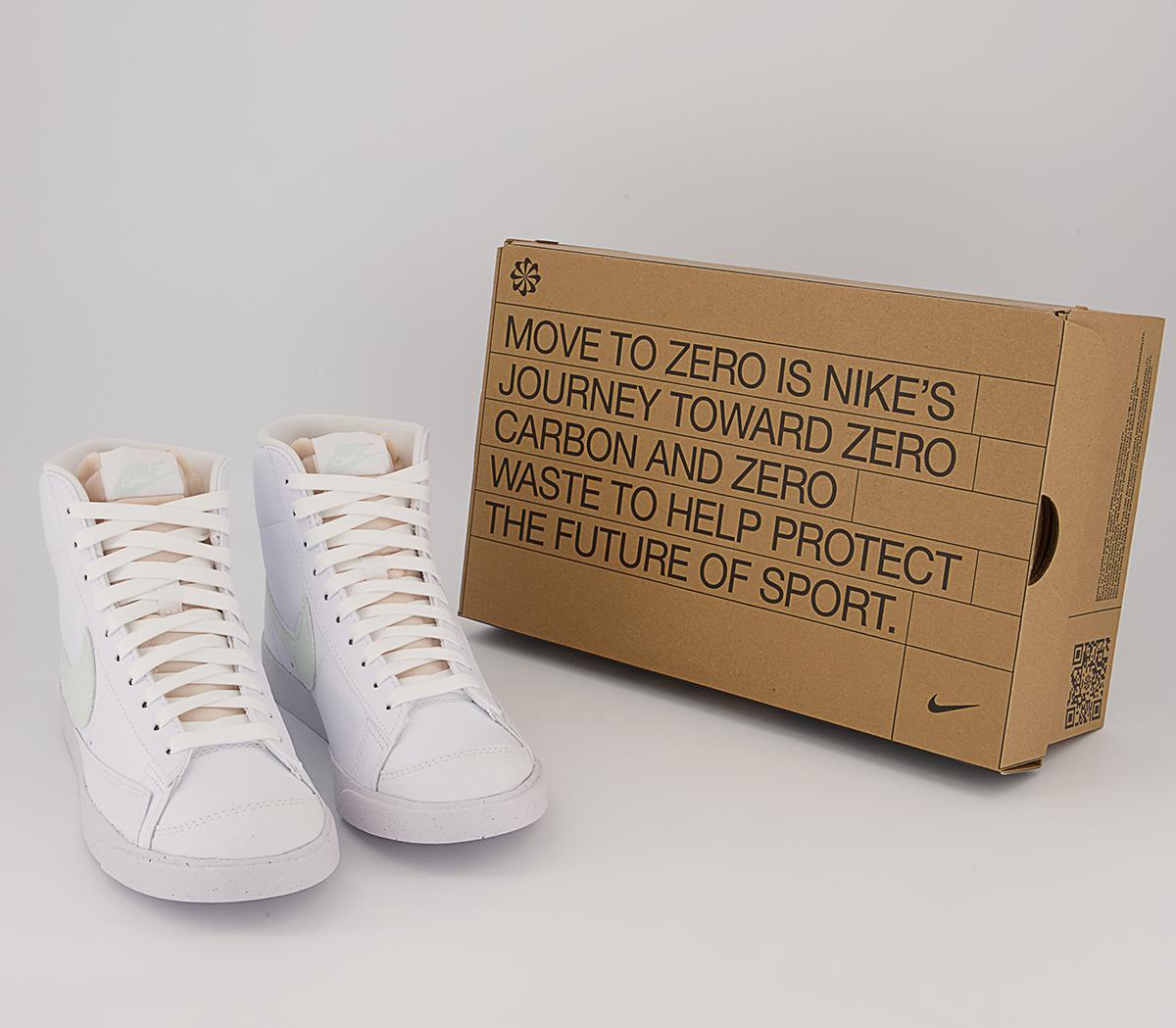 Nike Blazer Mid 77 Trainers Nike Blazer Mid 77 Trainers White Barely Green
