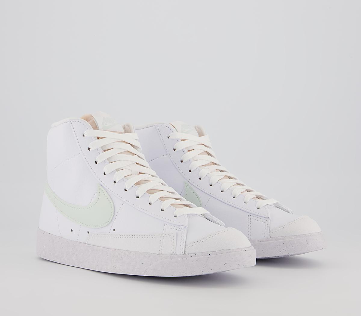 Nike Blazer Mid 77 Trainers Nike Blazer Mid 77 Trainers White Barely Green