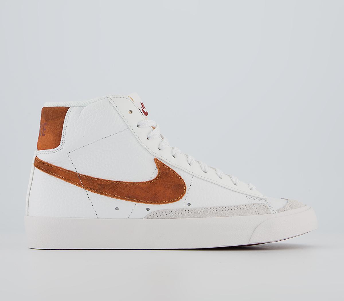 nike blazer 77 trainers in white and stone