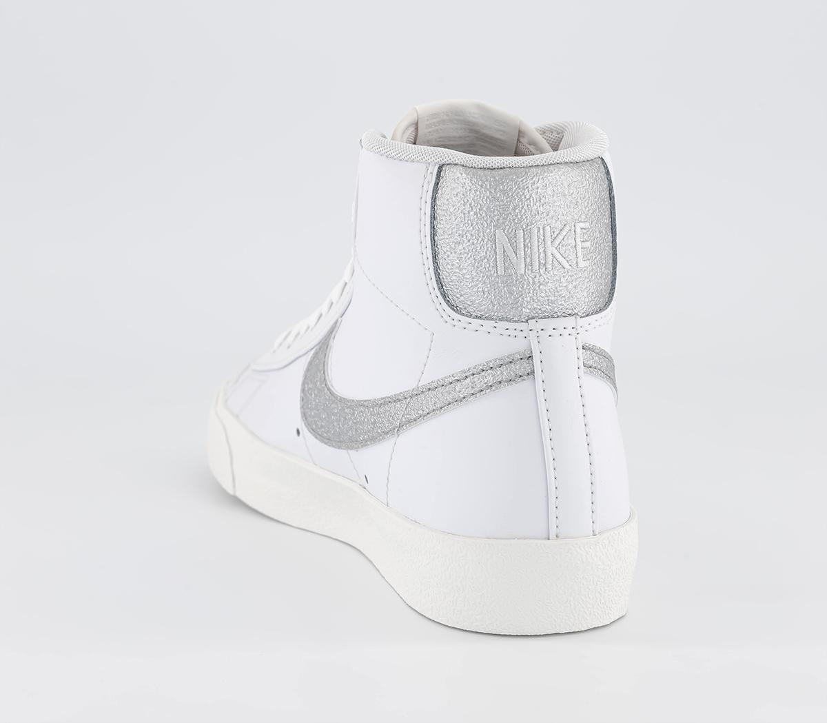 NikeBlazer Mid 77 TrainersWhite Metallic Silver Sail Summit White