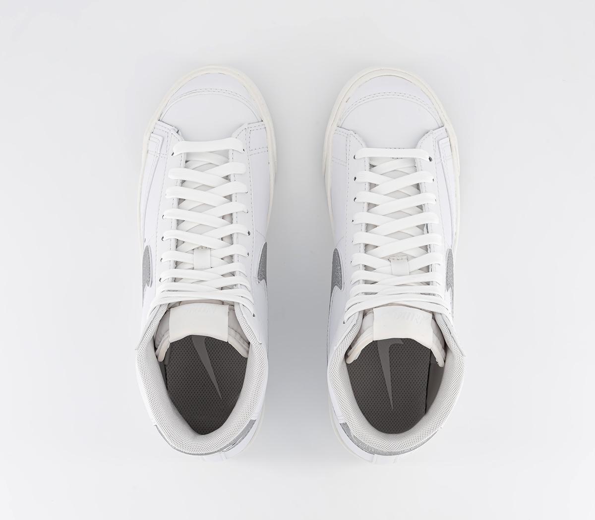NikeBlazer Mid 77 TrainersWhite Metallic Silver Sail Summit White