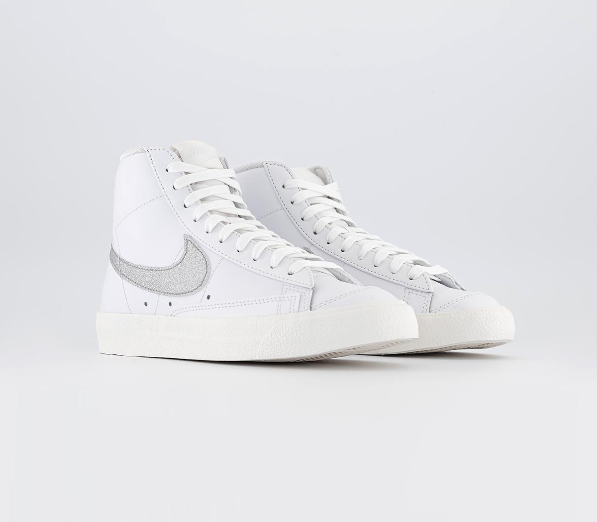 NikeBlazer Mid 77 TrainersWhite Metallic Silver Sail Summit White