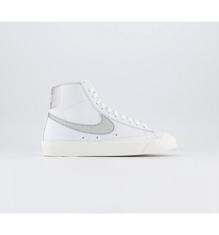 Nike Blazer Mid 77 Trainers White Silver Sail Summit White Mixed Material