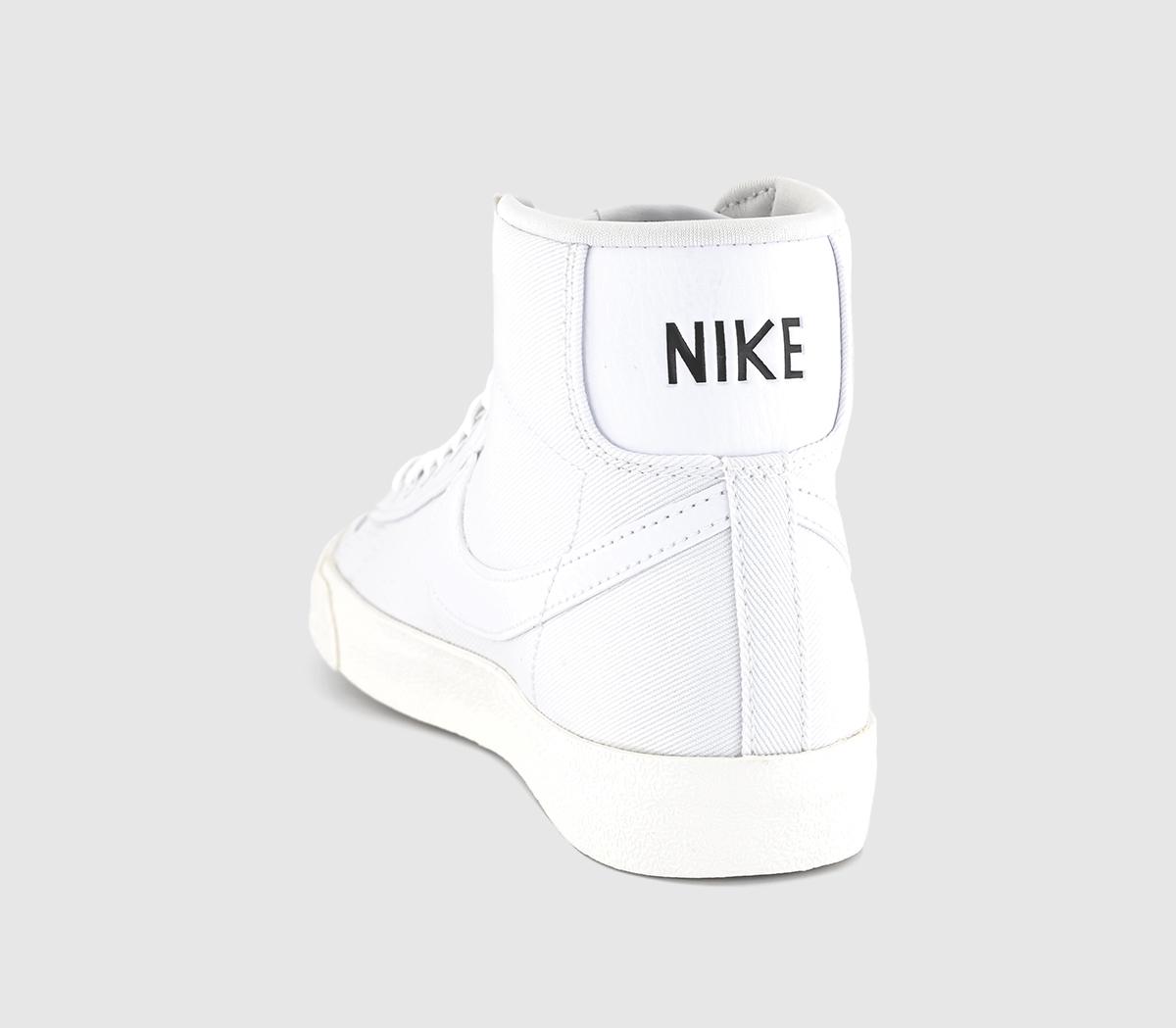 NikeBlazer Mid 77 TrainersWhite White Sail Black Canvas