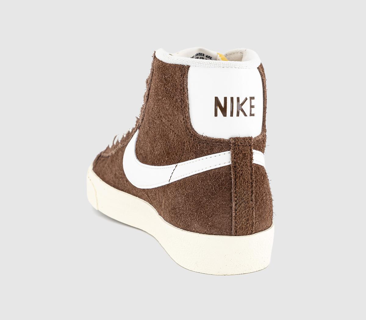 NikeBlazer Mid 77 Trainers Cacao Wow Sail Coconut Milk Black