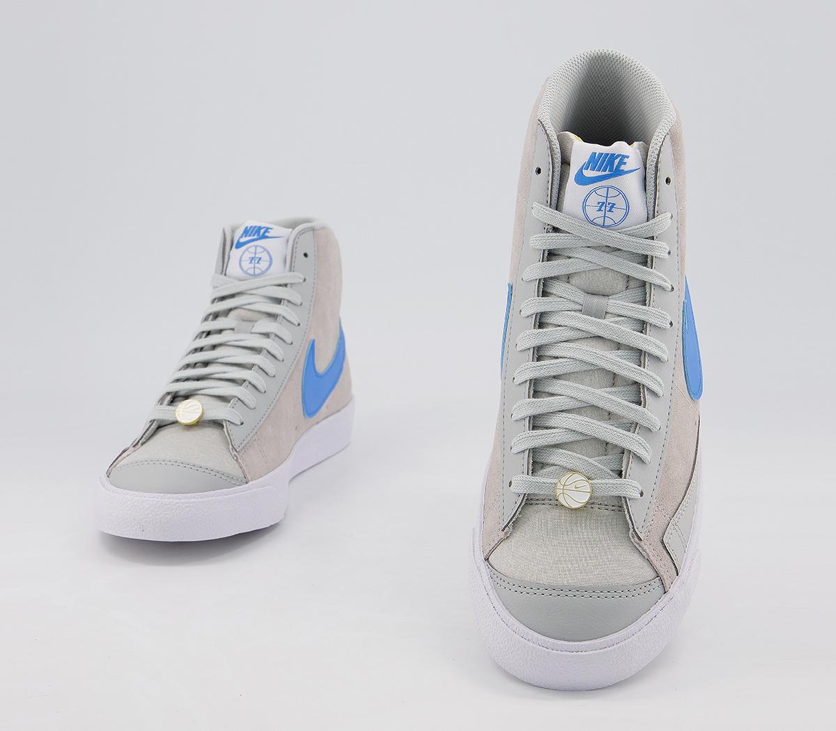 Nike Blazer Mid 77 Grey Fog Photo Blue White Nrg Emb - Unisex Sports
