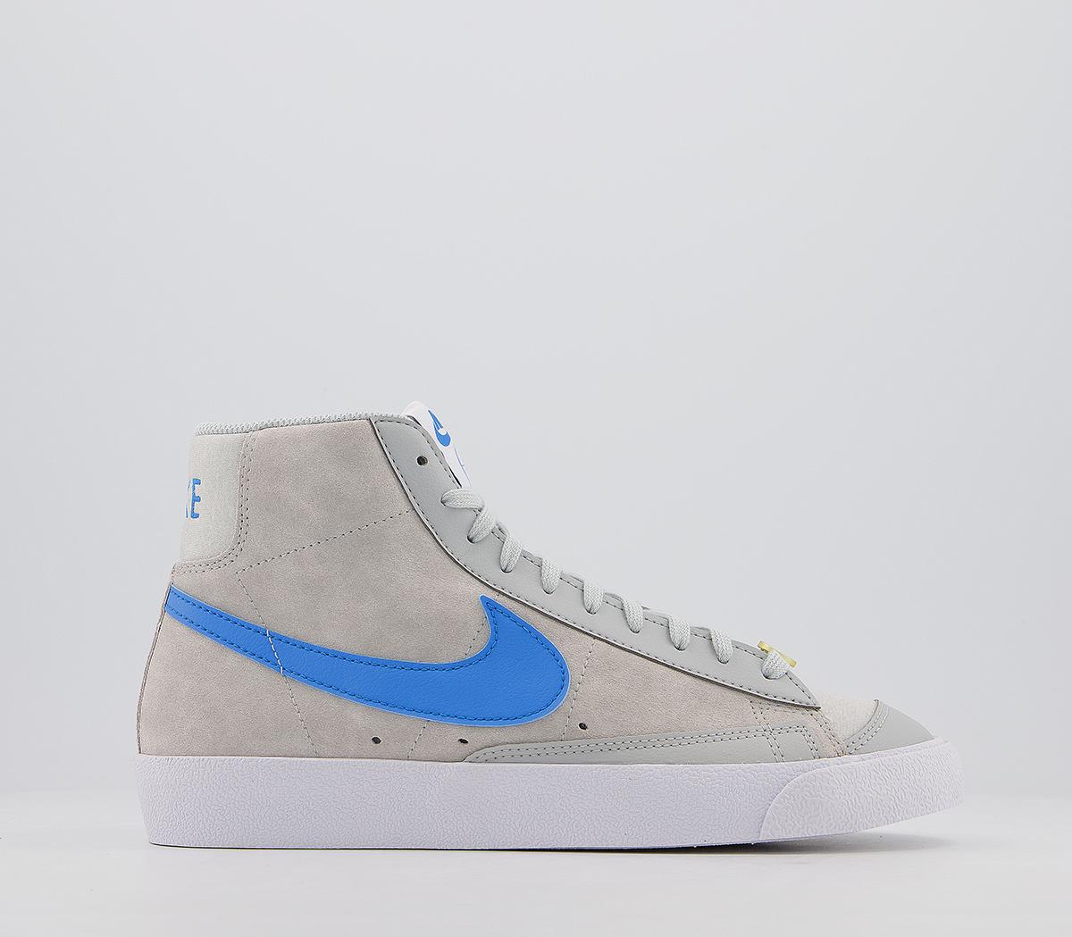 Grey and best sale blue nike blazers