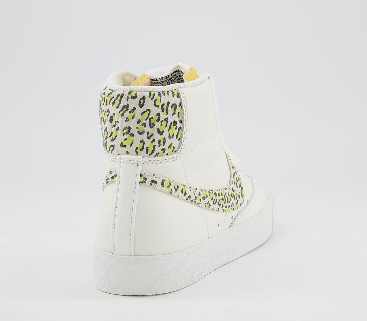 Nike Blazer Mid 77 Trainers Nike Blazer Mid 77 Trainers Sail Sail Lemon Twist Black Leopard