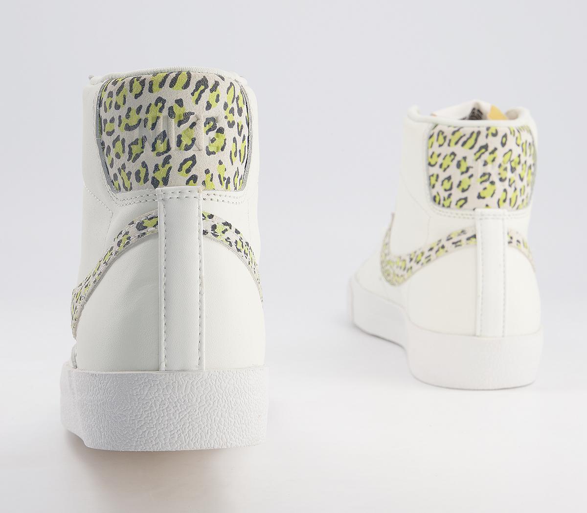 Nike Blazer Mid 77 Trainers Nike Blazer Mid 77 Trainers Sail Sail Lemon Twist Black Leopard